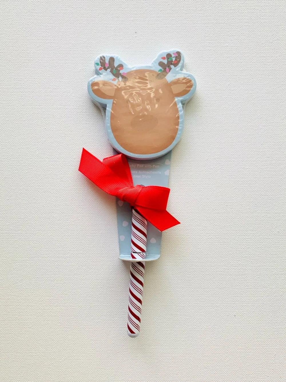 NWT Lady Jayne Christmas Reindeer Sticky & Candy Cane Pen